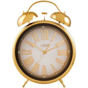 ساعت رومیزی فلزی لوتوس مدل BELMONT کد B-700 رنگ GOLD