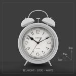 ساعت فلزی رومیزی مدل BELMONT B700 رنگ WHITE