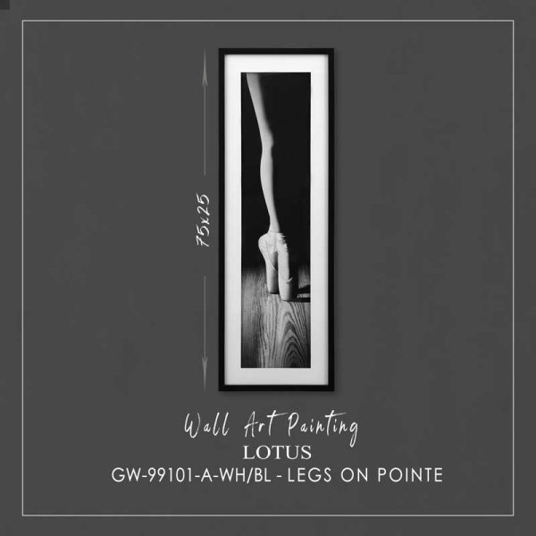 تابلو مدرن لوتوس مدل بالرین LEGS ON POINTE کد GW-99101-A-WH/BL