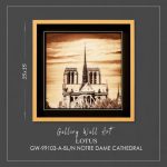 تابلو مدرن لوتوس مدل کلیسای نوتردام -NOTRE DAME CATHEDRAL-کد GW-99103-A
