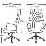 صندلی اداری مدیریتی رویال گلدسیت – کد MR 2090