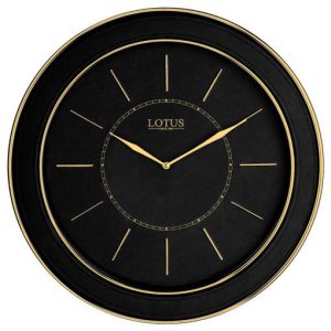 ساعت دیواری چرمی لوتوس مدل FERNLEY کد LC-2204 رنگ GOLD