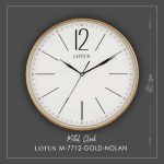 ساعت دیواری فلزی مدل NOLAN کد M-7712 رنگ GOLD