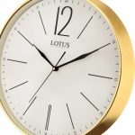 ساعت دیواری فلزی لوتوس مدل NOLAN - M-7712 رنگ GOLD