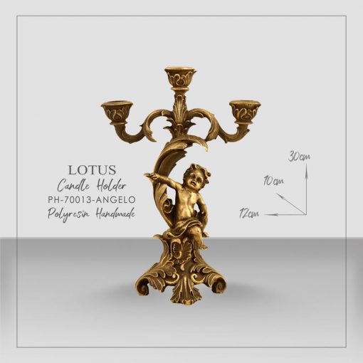 شمعدانی کلاسیک مجسمه فرشته لوتوس مدل ANGELO کد PH-70013