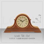 ساعت رومیزی چوبی مدل DANON کد T-5508 رنگ WALNUT