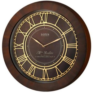 ساعت دیواری چوبی لوتوس مدل HAMBURG کد W-10013