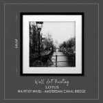تابلو مدرن کانال آمستردام (AMSTERDAM CANAL BRIDGE) کد WA-99107 WH/BL