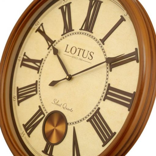 ساعت دیواری چوبی لوتوس مدل BURLINGAME کد W-153