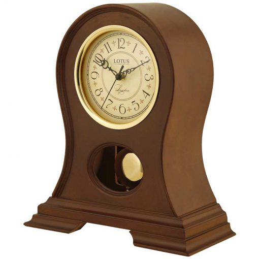 ساعت رومیزی چوبی لوتوس مدل DEMI کد T-5510 رنگ BROWN