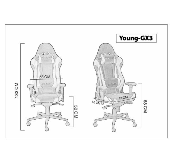 صندلی گیمینگ گلدسیت مدل GX3