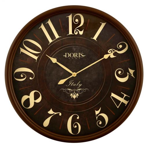 ساعت دیواری چوبی DORIS کد DH-20154 رنگ BR
