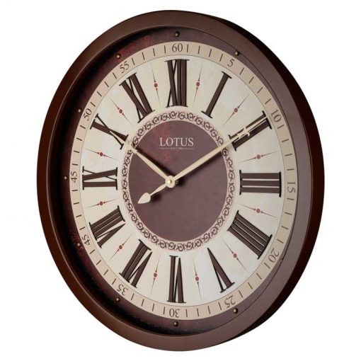 ساعت دیواری چوبی لوتوس مدل BURLINGTON کد W-8835