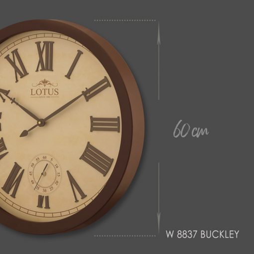 ساعت دیواری چوبی لوتوس مدل BUCKLEY کد W-8837