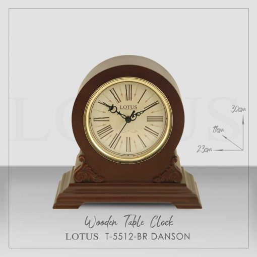 ساعت رومیزی لوتوس مدل DANSON کد T-5512 رنگ BROWN