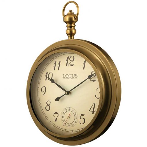 ساعت دیواری فلزی مدل JOLIET کد M-4031 رنگ ANTIQUE لوتوس