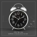 ساعت رومیزی فلزی مدل BELMONT کد B-700 رنگ SILVER لوتوس