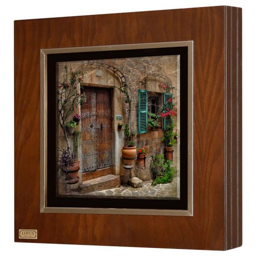 تابلو نقاشی لوتوس مدل خانه روستایی-VILLAGE HOUSE-کد FWB-60X60-F