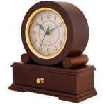 ساعت رومیزی چوبی مدل DARCY کد T-5511 رنگ BROWN لوتوس