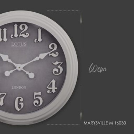 ساعت دیواری فلزی لوتوس مدل MARYSVILLE کد 16030
