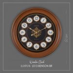 ساعت دیواری چوبی لوتوس مدل BENSON کد L013 رنگ BR