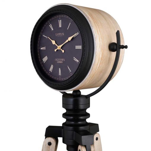 ساعت سه پایه مدرن چوبی مدلRUFINO کد MFC-9123 رنگ WHITEWASH