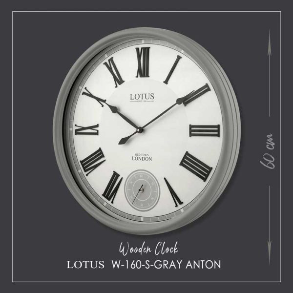 ساعت دیواری چوبی لوتوس مدل ANTON کد W-160