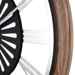 ساعت دیواری چوبی مدل ARTHUR کد WM-19027 رنگ WH/SILVER