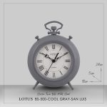 ساعت فلزی رومیزی لوتوس SAN LUIS کد BS-500 رنگ COOL GRAY