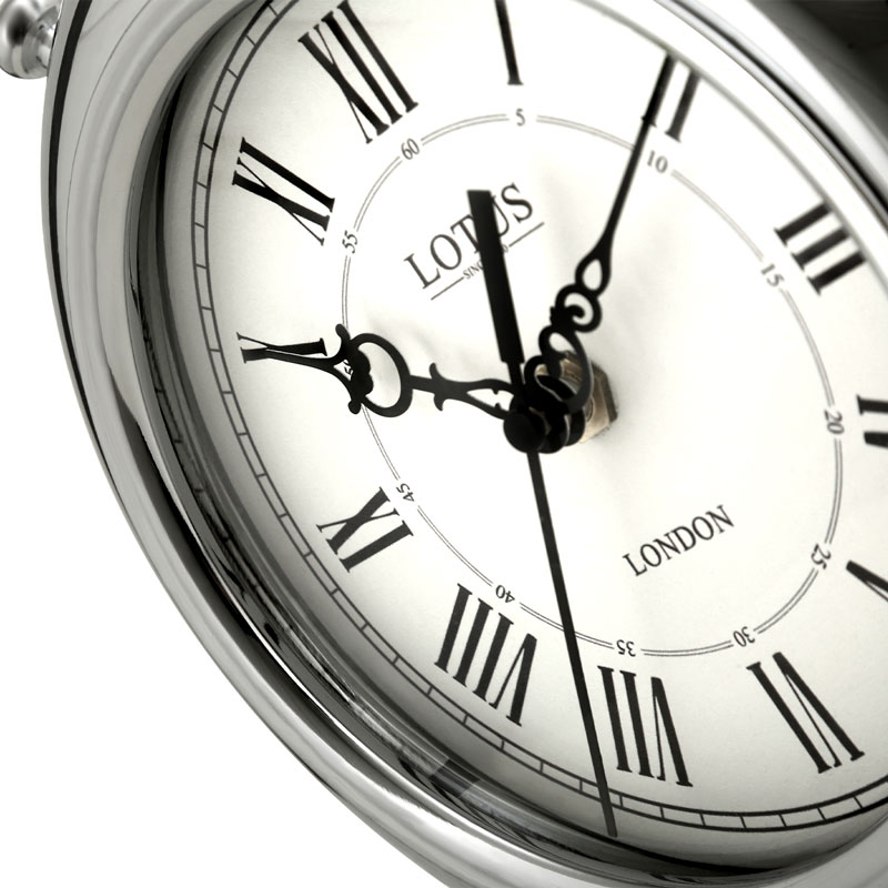 ساعت فلزی رومیزی لوتوس SAN LUIS کد BS-500 رنگ SILVER