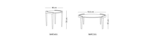 میز عسلی نیلپر مدل رازان Razan-S455