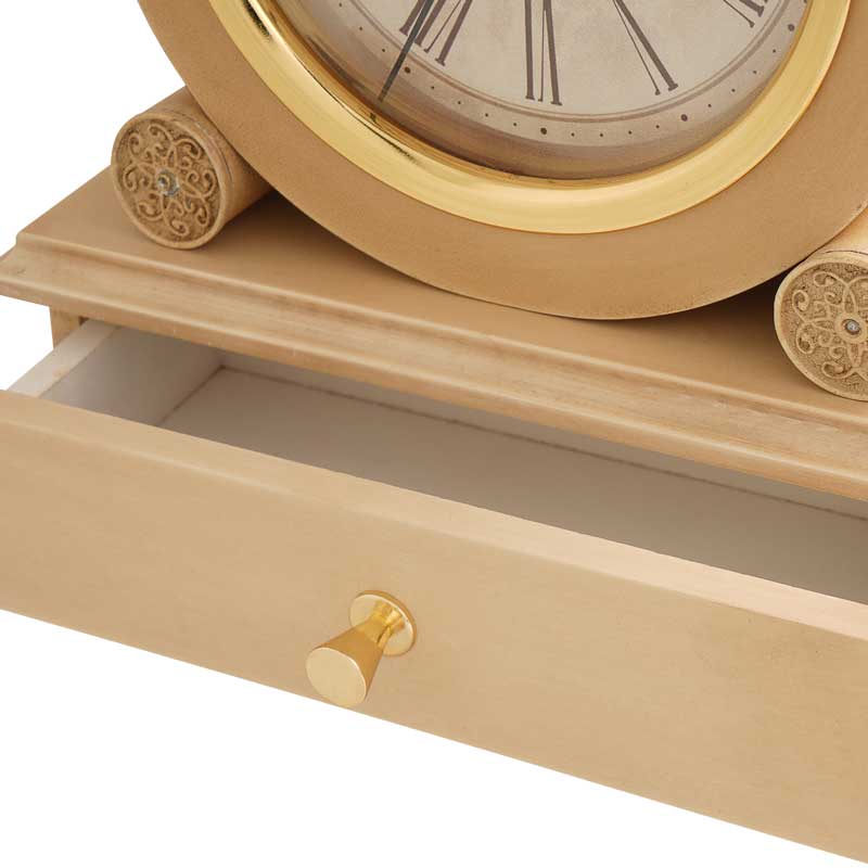 ساعت رومیزی چوبی لوتوس مدل DARCY کد T-5511 رنگ NESCAFE