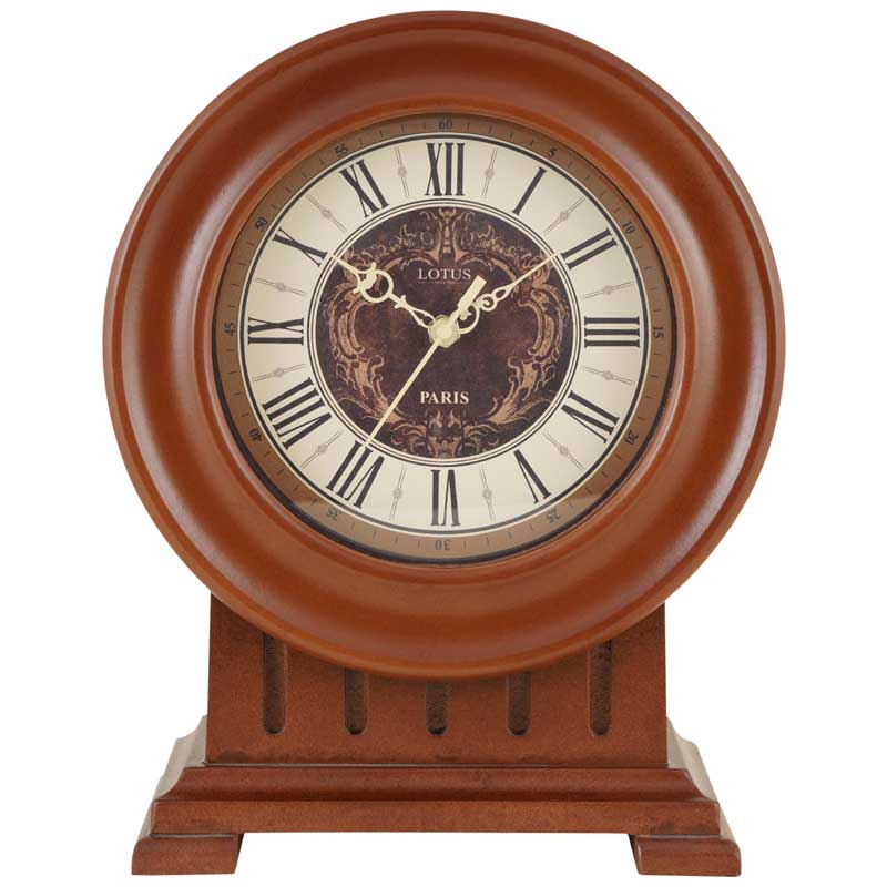 ساعت رومیزی چوبی CALVINO کد T-5513 رنگ WAL