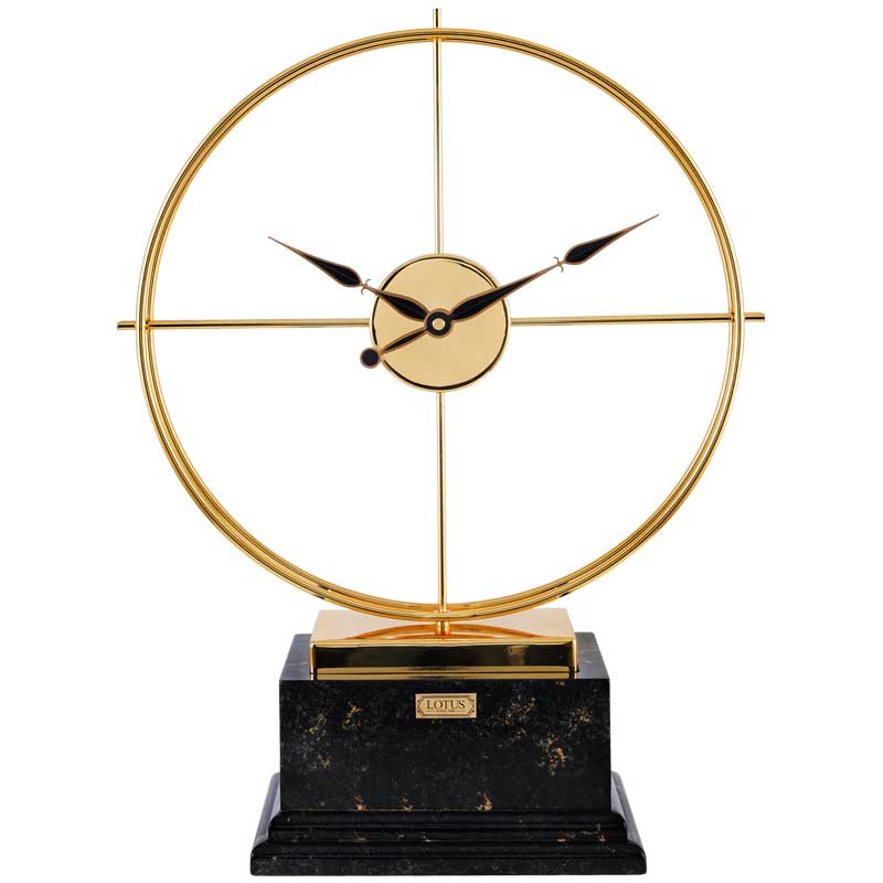 ساعت رومیزی فلزی مدل EL MONTE کد TC-806 رنگ GOLD/BLACK