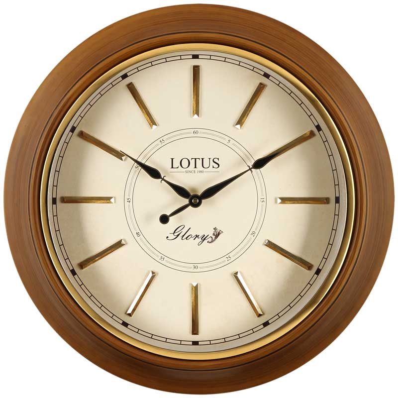 ساعت دیواری چوبی لوتوس مدل MOERS کد W-8031