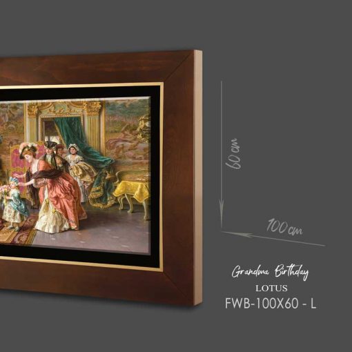 تابلو نقاشی لوتوس مدل مادربزرگ-GRANDMA BRITHDAY-کد FWB-100X60-A