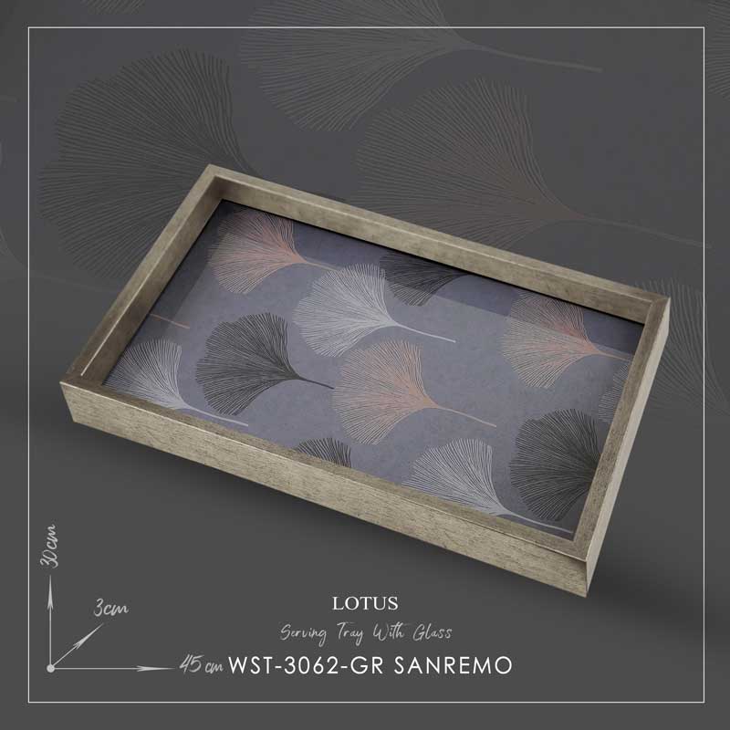 سینی لوتوس مدل SANREMO کد WST-3062 رنگ GRAY