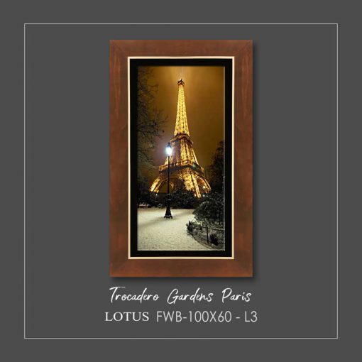 تابلو چوبی لوتوس مدل باغ تروکادرو (Trocadero Gardens)کد FWB-100X60-L3