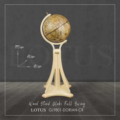 کره زمین چرخشی لوتوس مدل DORIAN کد GL-9801 رنگ CREAM