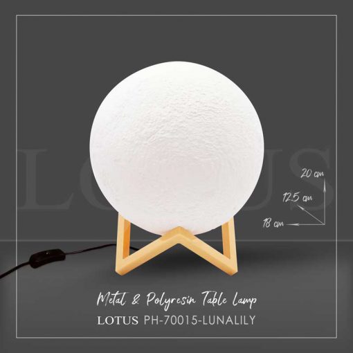 آباژور رومیزی ماه لوتوس مدل LUNALILY کد PH-70015