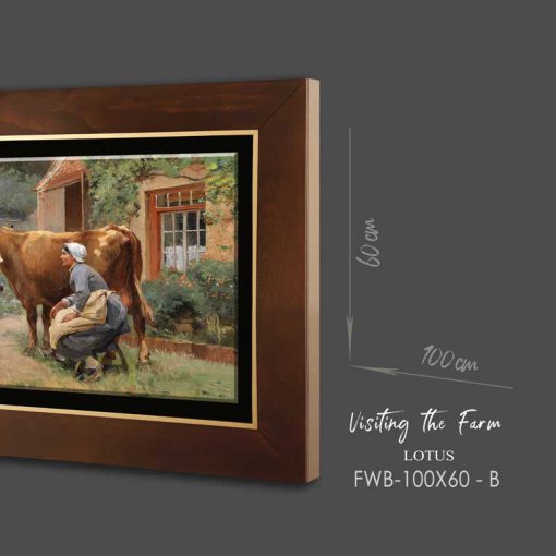تابلو نقاشی لوتوس مدل دیدن مزرعه-VISITING THE FARM-کد FWB-100X60-B