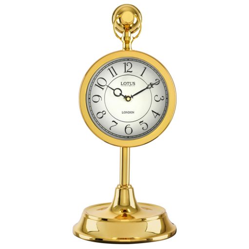 ساعت رومیزی فلزی لوتوس مدل WINOLA کد TC-809رنگ GOLD
