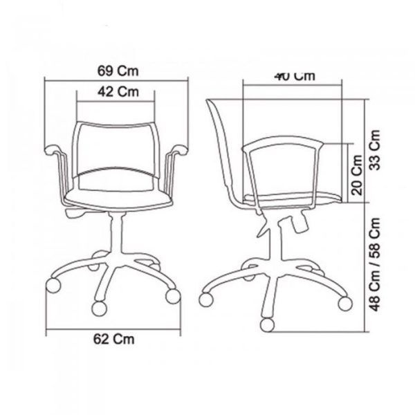 صندلی اپراتوری نظری مدل اسمارت-Smart-P830g