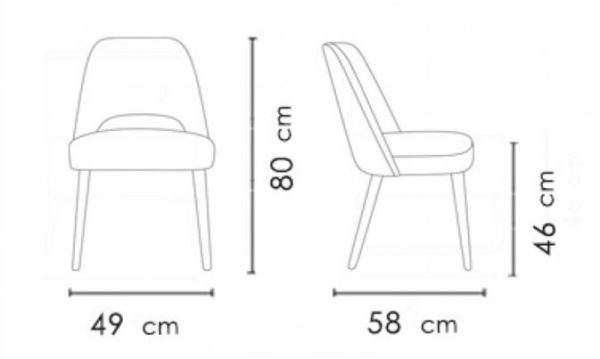 صندلی پایه فلزی نظری مدل ورونیکا- Veronica-P921