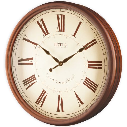 ساعت دیواری چوبی لوتوس مدل BROOKSVILLE کد W-355