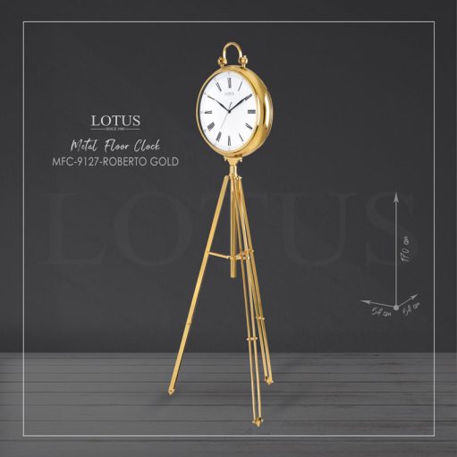 ساعت ایستاده مدرن لوتوس مدل ROBERTO-MFC-9127 رنگ GOLD