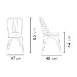 صندلی بدون دسته فلزی نظری مدل تولیکس-Tolix-N501