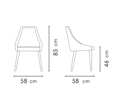 صندلی بدون دسته پایه چوبی نظری مدل میلانو Milanoo-P925