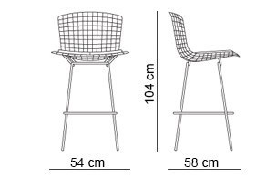 صندلی کانتر نظری مدل برتویا- Bertoia-N102B