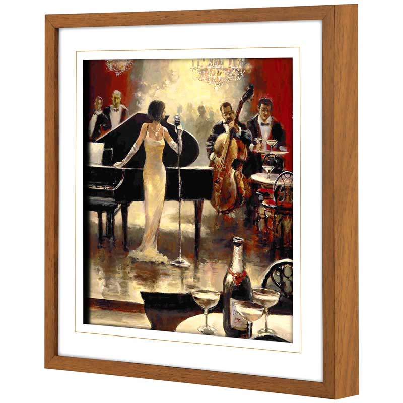 تابلو مدرن کافه شب های جاز CAFE JAZZ NIGHT کد GW-99109-A